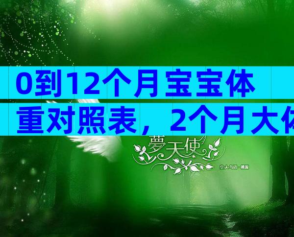 0到12个月宝宝体重对照表，2个月大体重增长2-3斤