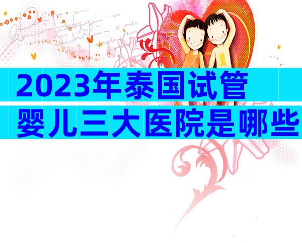 2023年泰国试管婴儿三大医院是哪些