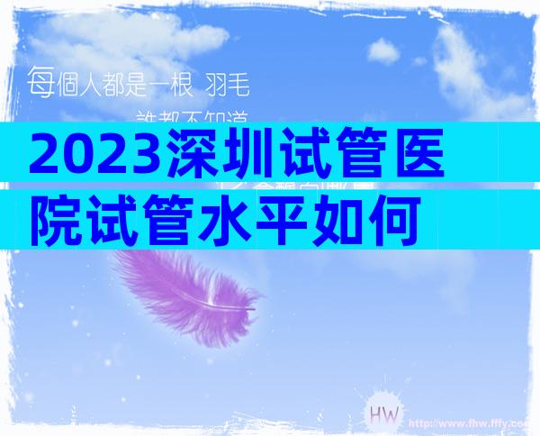 2023深圳试管医院试管水平如何