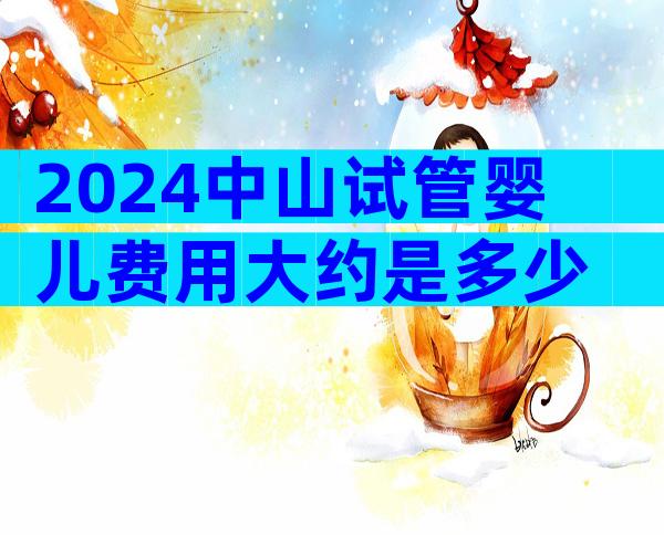 2024中山试管婴儿费用大约是多少