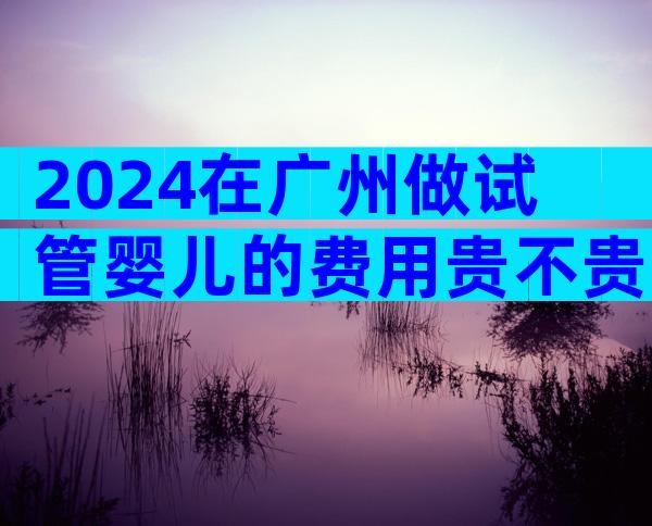 2024在广州做试管婴儿的费用贵不贵？