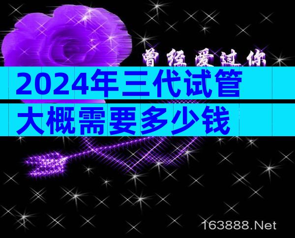 2024年三代试管大概需要多少钱