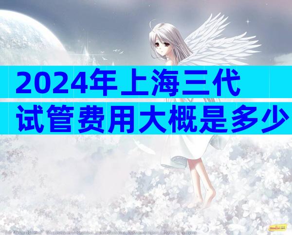 2024年上海三代试管费用大概是多少？