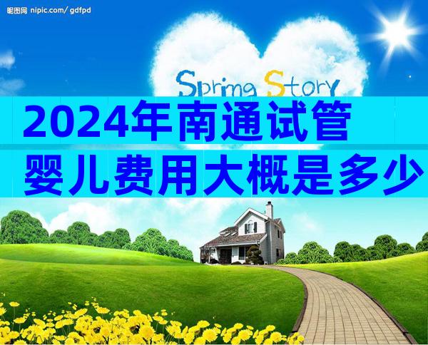 2024年南通试管婴儿费用大概是多少？