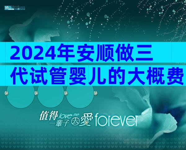 2024年安顺做三代试管婴儿的大概费用明细