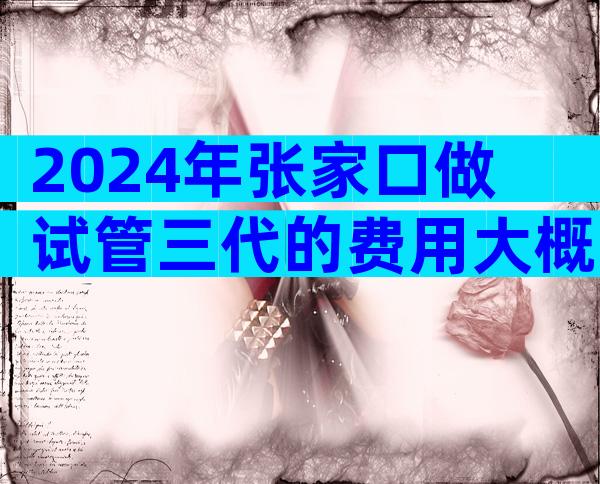 2024年张家口做试管三代的费用大概多少钱一次？