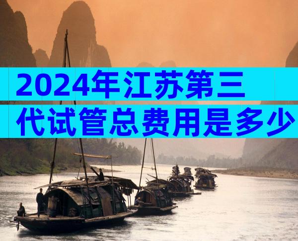 2024年江苏第三代试管总费用是多少？