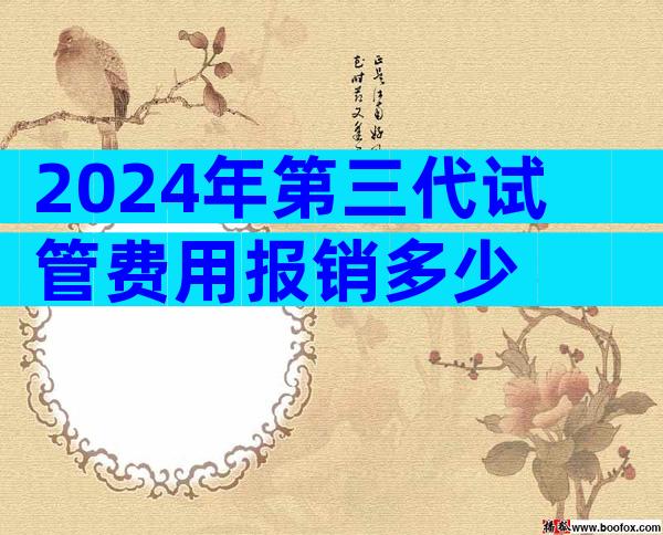 2024年第三代试管费用报销多少