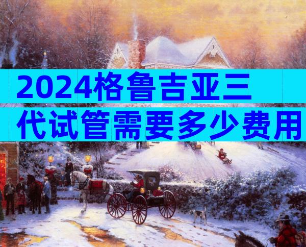 2024格鲁吉亚三代试管需要多少费用？单周期4万起