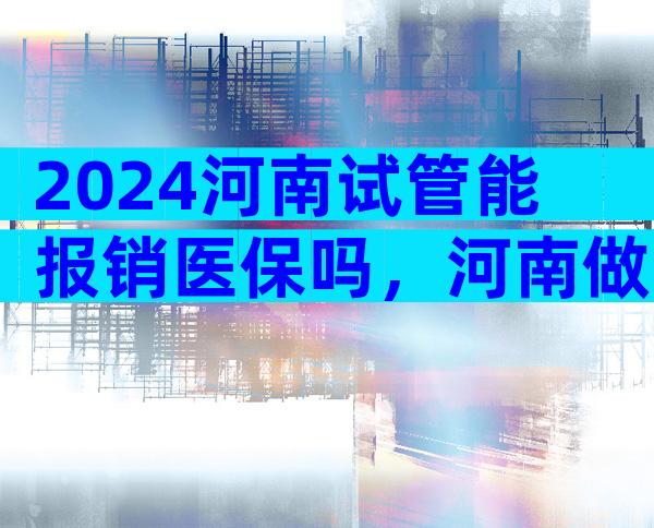 2024河南试管能报销医保吗，河南做试管婴儿有补助吗