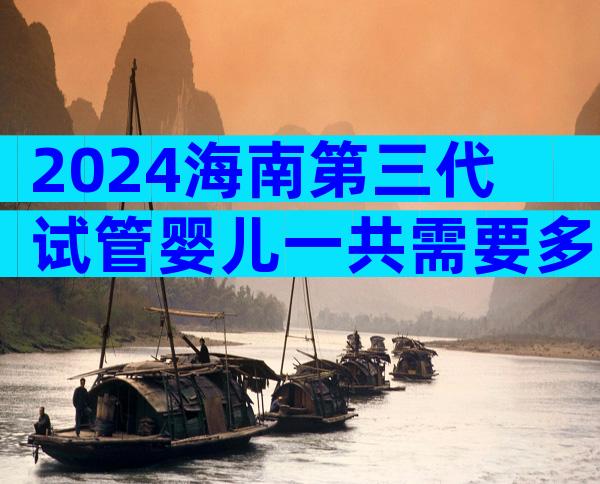 2024海南第三代试管婴儿一共需要多少钱？附二者区别对比