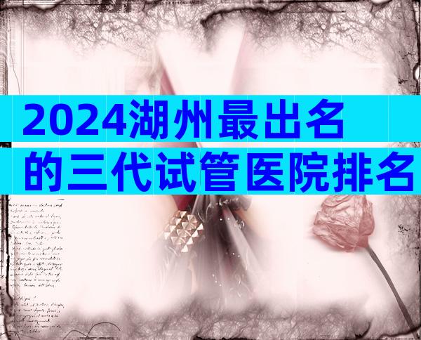 2024湖州最出名的三代试管医院排名前十名，怎么判断是否正规