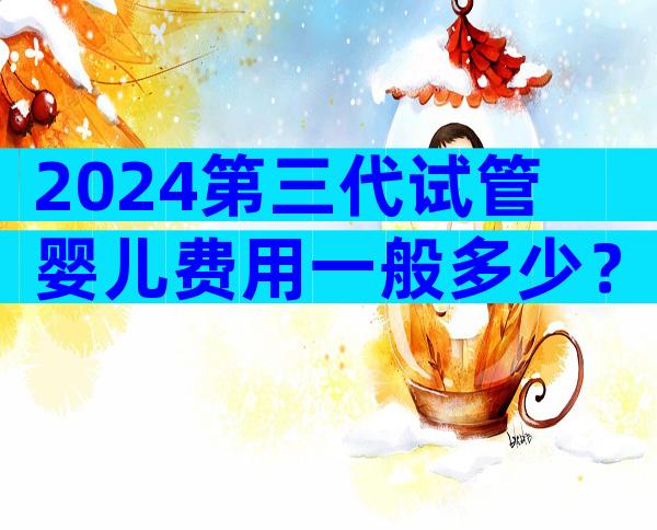 2024第三代试管婴儿费用一般多少？