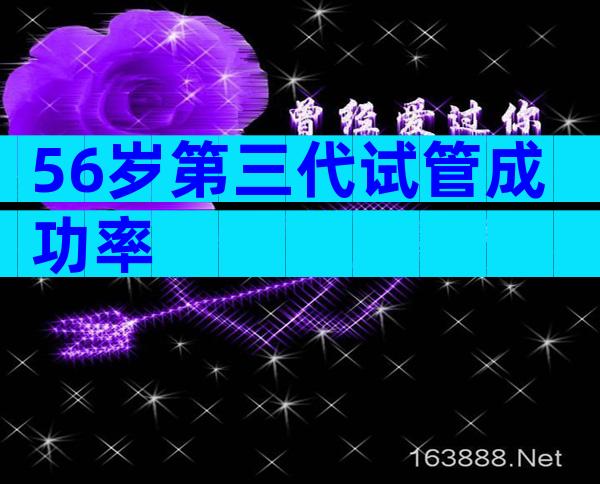 56岁第三代试管成功率