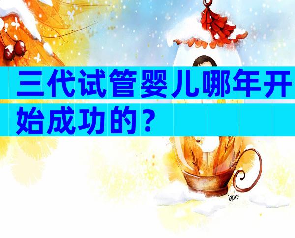 三代试管婴儿哪年开始成功的？