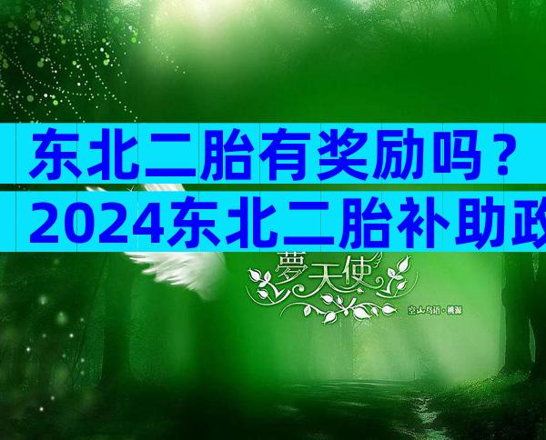 东北二胎有奖励吗？2024东北二胎补助政策最新消息