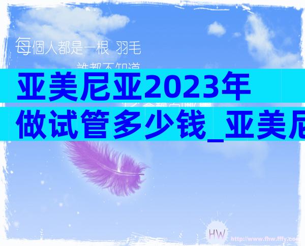 亚美尼亚2023年做试管多少钱_亚美尼亚试管婴儿费用报价