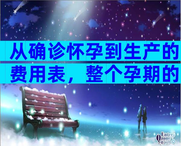 从确诊怀孕到生产的费用表，整个孕期的明细支出都在这