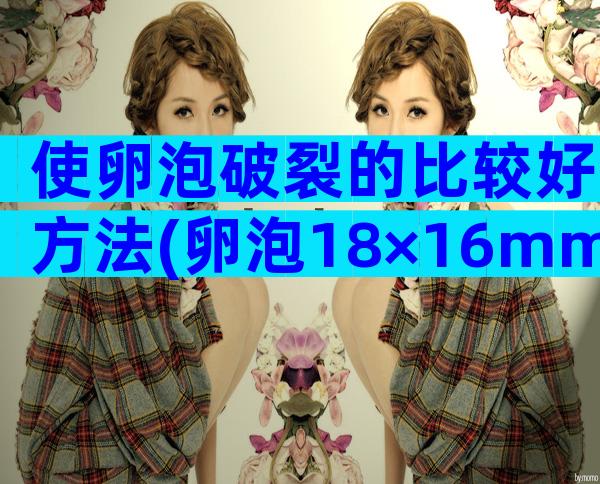 使卵泡破裂的比较好方法(卵泡18×16mm算成熟吗？)