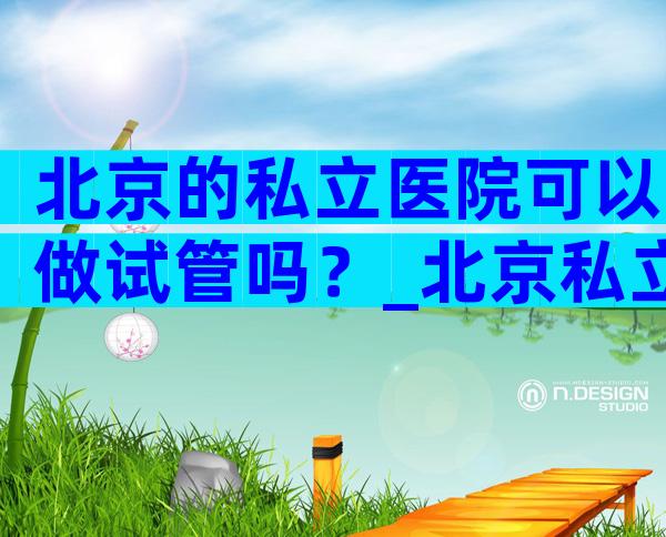 北京的私立医院可以做试管吗？_北京私立医院可以做试管婴儿。