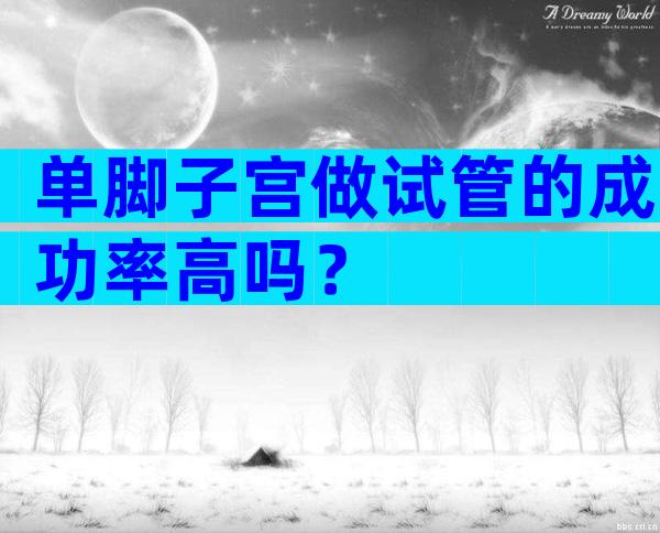 单脚子宫做试管的成功率高吗？