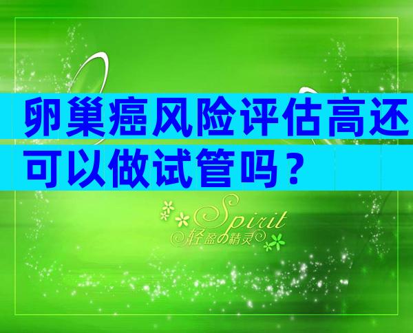 卵巢癌风险评估高还可以做试管吗？