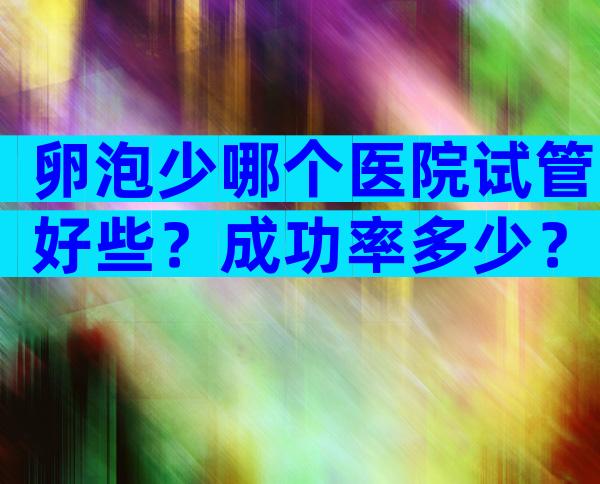 卵泡少哪个医院试管好些？成功率多少？