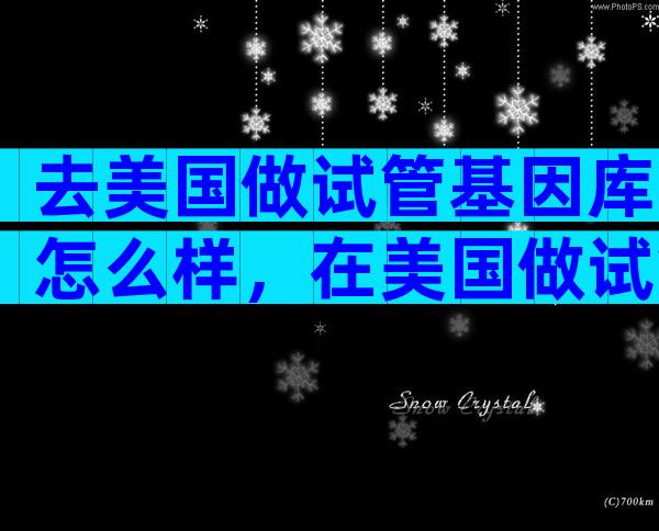 去美国做试管基因库怎么样，在美国做试管需要什么手续