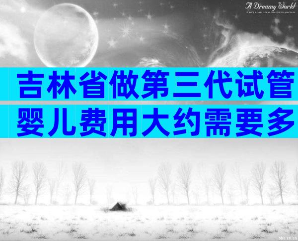 吉林省做第三代试管婴儿费用大约需要多少？附三代试管婴儿条件？