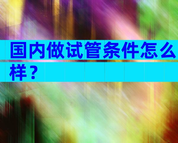 国内做试管条件怎么样？