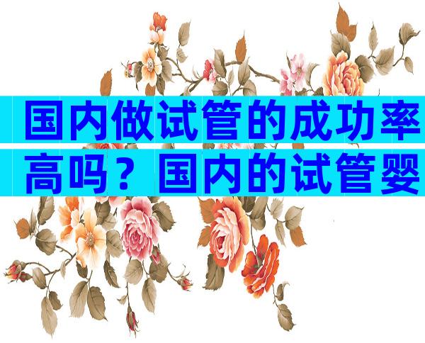 国内做试管的成功率高吗？国内的试管婴儿技术成熟吗？