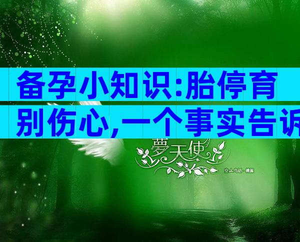 备孕小知识:胎停育别伤心,一个事实告诉你这是好事