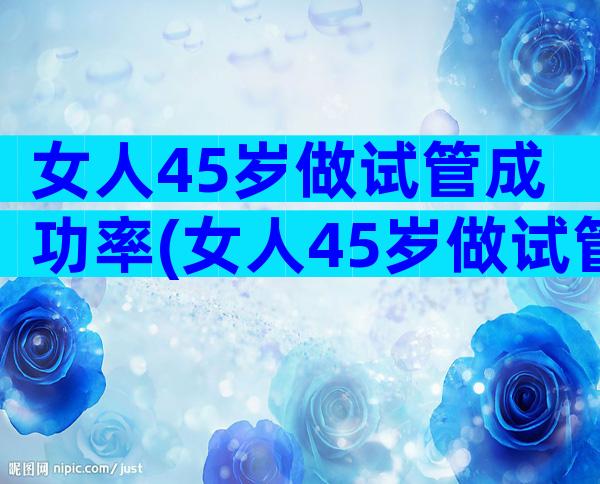 女人45岁做试管成功率(女人45岁做试管婴儿成功率)