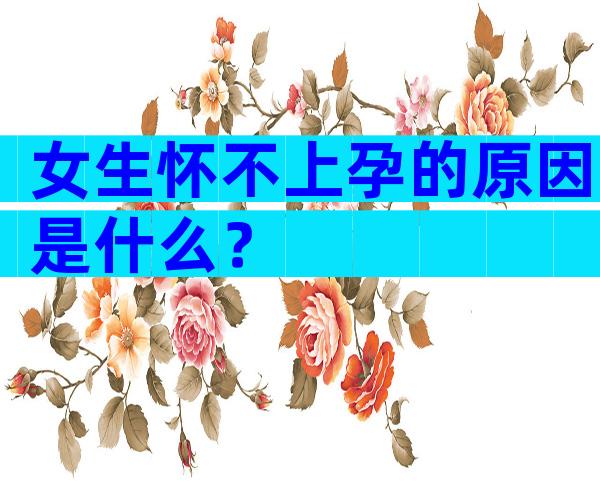 女生怀不上孕的原因是什么？