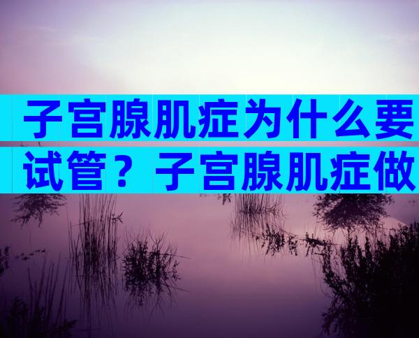 子宫腺肌症为什么要试管？子宫腺肌症做试管能怀孕吗？