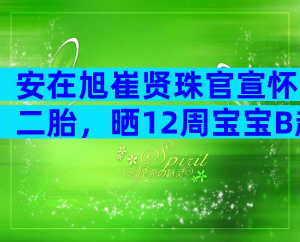 安在旭崔贤珠官宣怀二胎，晒12周宝宝B超照一脸兴奋！