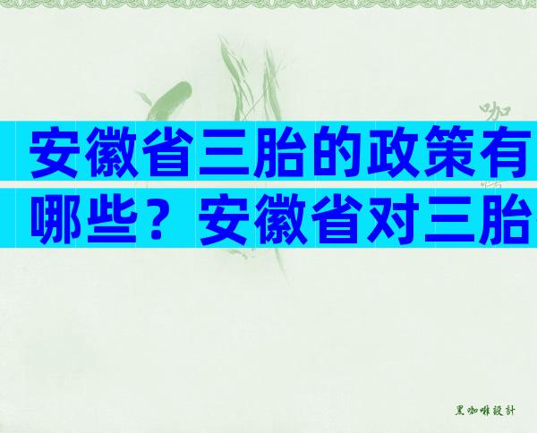 安徽省三胎的政策有哪些？安徽省对三胎有什么处罚？