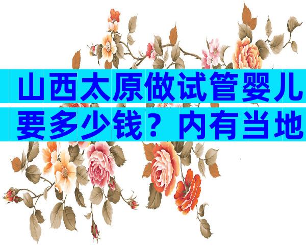 山西太原做试管婴儿要多少钱？内有当地三甲医院价格表！