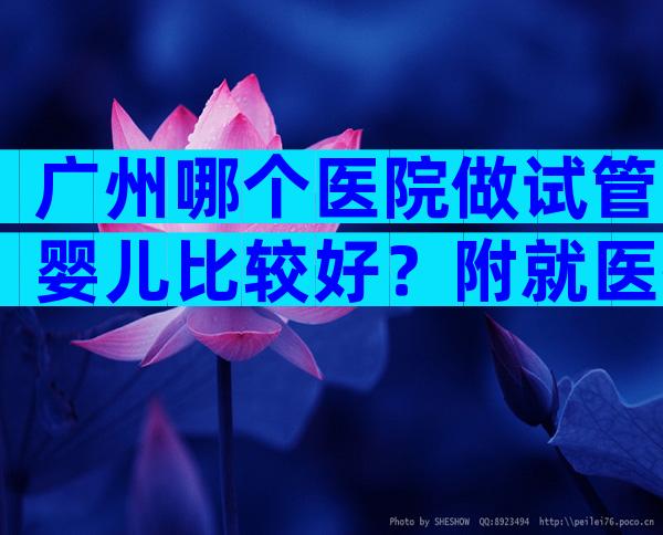 广州哪个医院做试管婴儿比较好？附就医指南