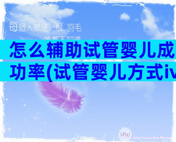 怎么辅助试管婴儿成功率(试管婴儿方式ivf)