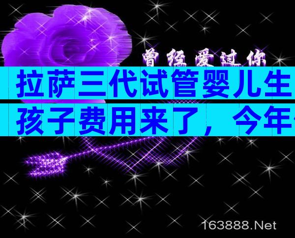 拉萨三代试管婴儿生孩子费用来了，今年做试管婴儿要多少钱