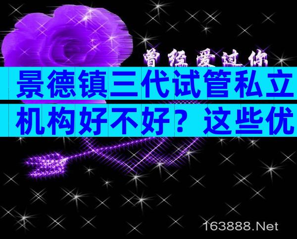 景德镇三代试管私立机构好不好？这些优势值得了解一下！