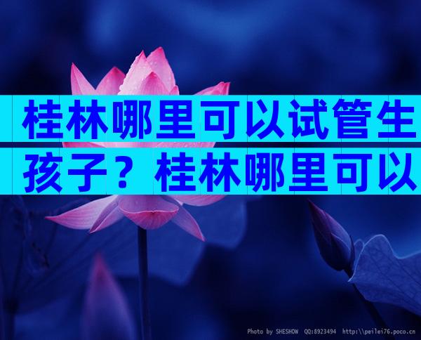 桂林哪里可以试管生孩子？桂林哪里可以试管生孩子的？