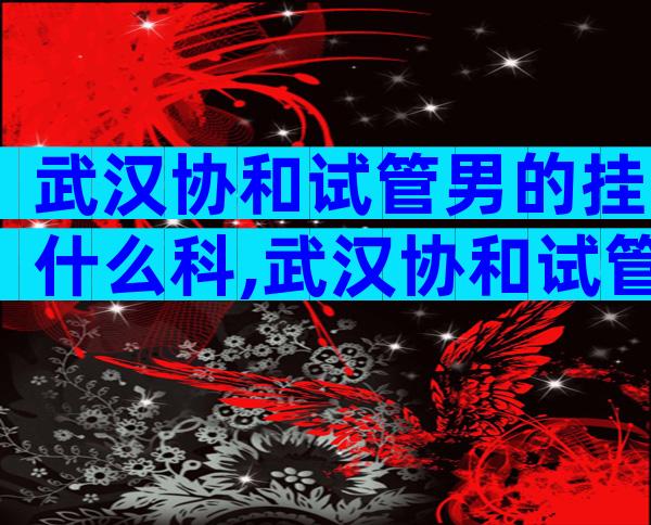 武汉协和试管男的挂什么科,武汉协和试管医生推荐