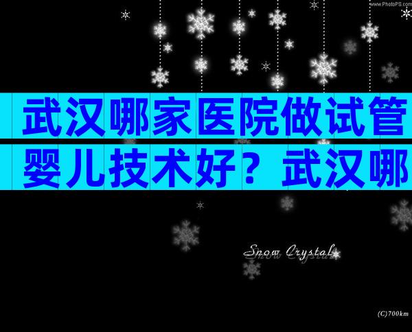 武汉哪家医院做试管婴儿技术好？武汉哪家医院做试管婴儿技术好一点？