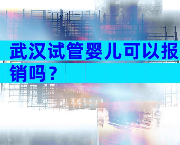 武汉试管婴儿可以报销吗？