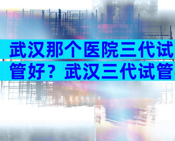 武汉那个医院三代试管好？武汉三代试管机构在哪里？