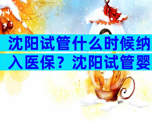 沈阳试管什么时候纳入医保？沈阳试管婴儿多少钱一次？