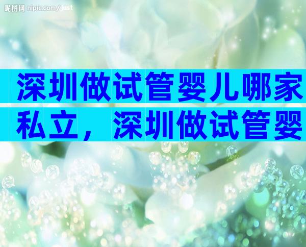 深圳做试管婴儿哪家私立，深圳做试管婴儿哪家私立医院比较好