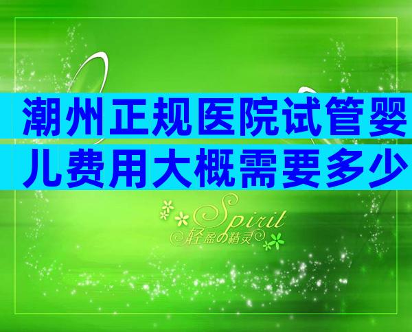 潮州正规医院试管婴儿费用大概需要多少？做三代试管需要满足哪些条件？